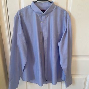 Men’s UNTUCKit long sleeve button down shirt, light blue, XL